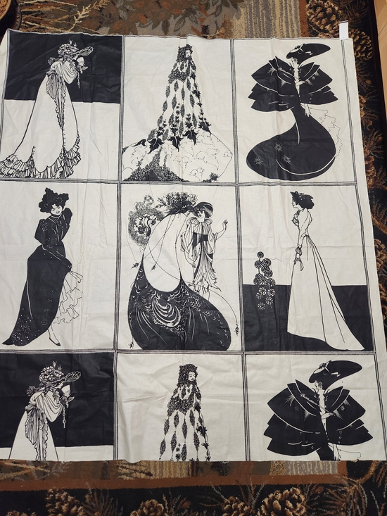 bloomcraft Other - Pristine Vintage-fabric 9 Uncut  Panel Bloomcraft Aubrey Beardsley